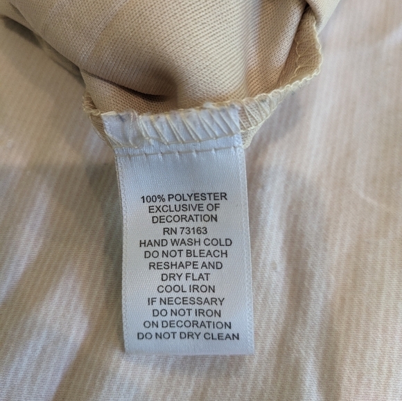 Source Unknown Cream and Gold High Low Dress - Picture 2 of 6